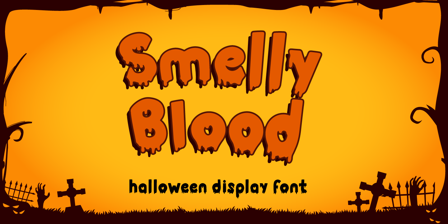 Beispiel einer Smelly Blood Regular-Schriftart